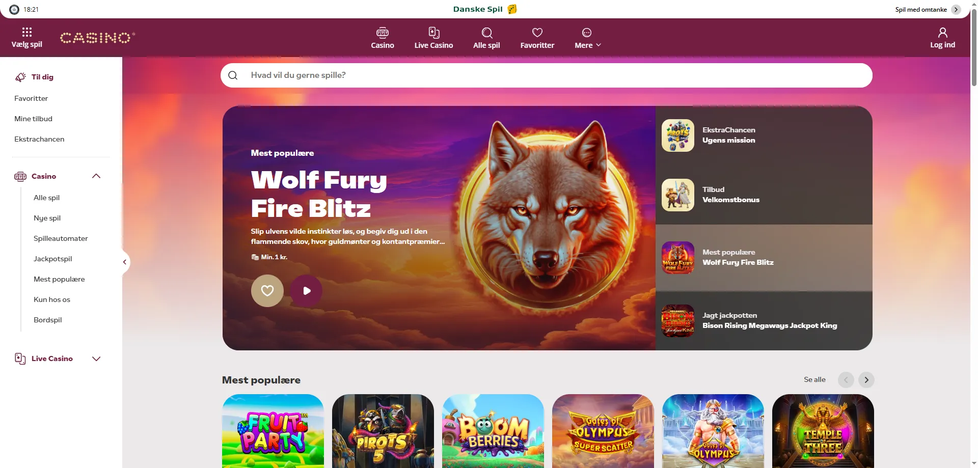 DanskeSpil Casino anmeldelse 2026 – Danmarks officielle online casino